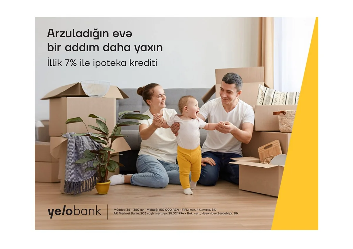 Yelo Bankın sərfəli ipoteka kreditini qaçırma!