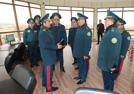 Dövlət Sərhəd Xidmətinin rəisi aviasiya dəstəsinin yeni qarnizon kompleksi ilə tanış olub - FOTO
