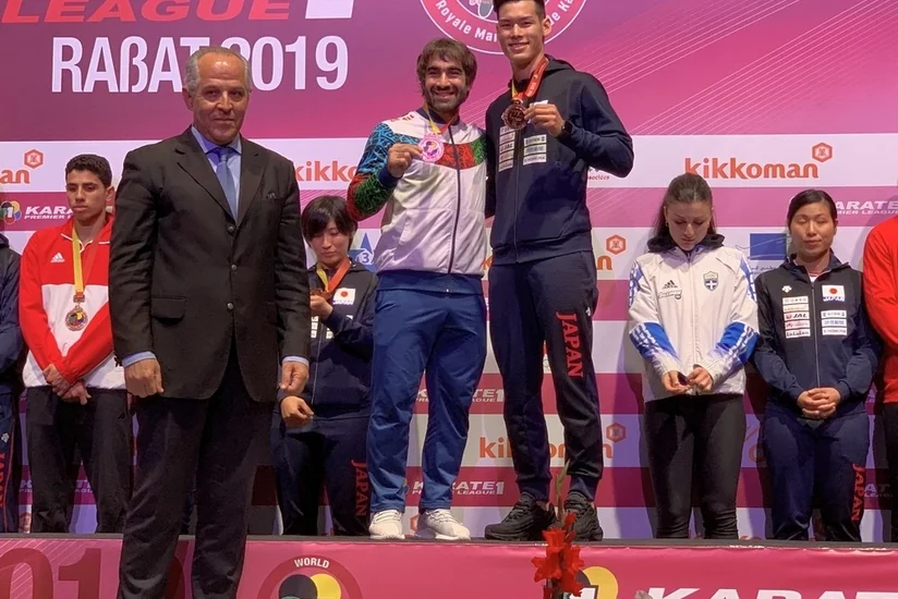 Rafael Ağayev Karate1 Premyer Liqa turnirində bürünc medal qazanıb - FOTO