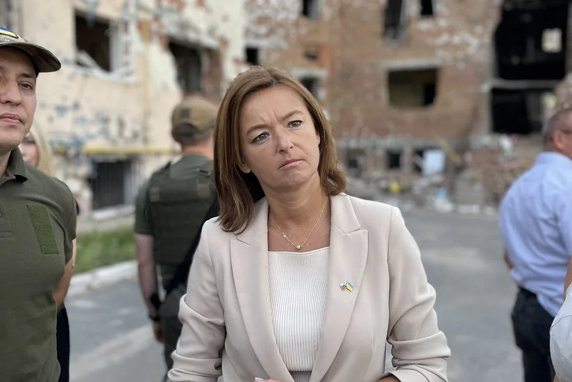 Глава МИД Словении в рамках визита в Украину посетила город Ирпень