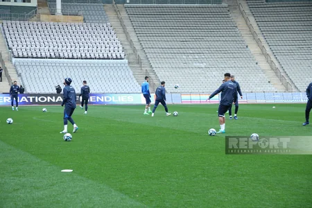 Azərbaycan millisinin Tofiq Bəhramov adına Respublika stadionunda açıq məşqi keçirilib