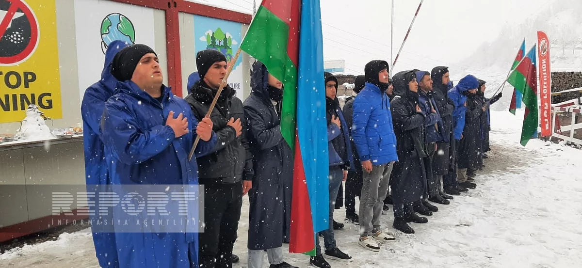 Protest rally on Khankandi-Lachin road enters its 111th day