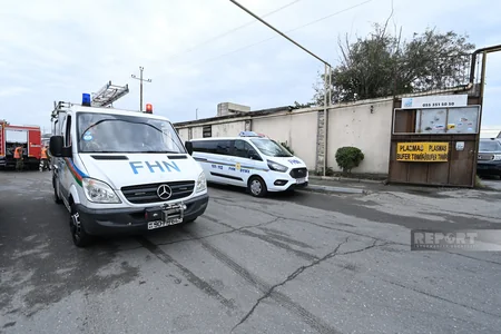 Bakıda ticarət obyektindəki yanğın söndürülüb - YENİLƏNİB-3