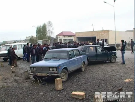 В Гяндже произошло цепное ДТП