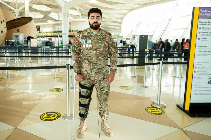 Ağır yaralanan daha bir qazi müalicə üçün Türkiyəyə göndərilib