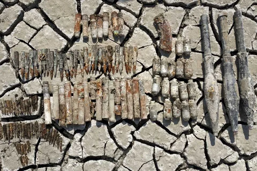 Biləsuvarda ovçuluq təsərrüfatında 500-dən çox partlamamış hərbi sursat aşkar edilib