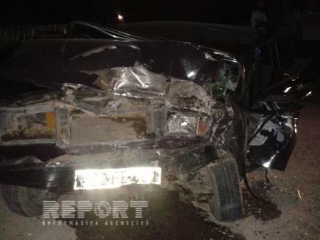 ​Göyçayda yol qəzası baş verib, iki nəfər xəsarət alıb - FOTO