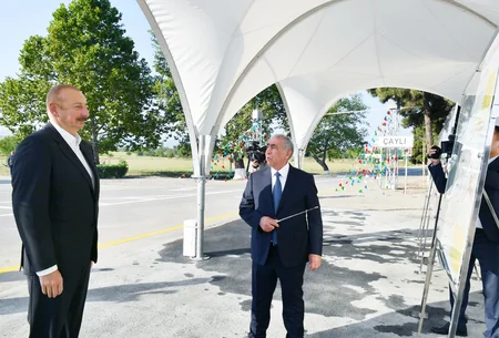 Prezident İlham Əliyev Qazaxa səfər edib