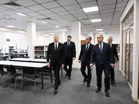 Prezident İlham Əliyev Qarabağ Universitetinin təmirdən sonra açılışında iştirak edib - YENİLƏNİB-4