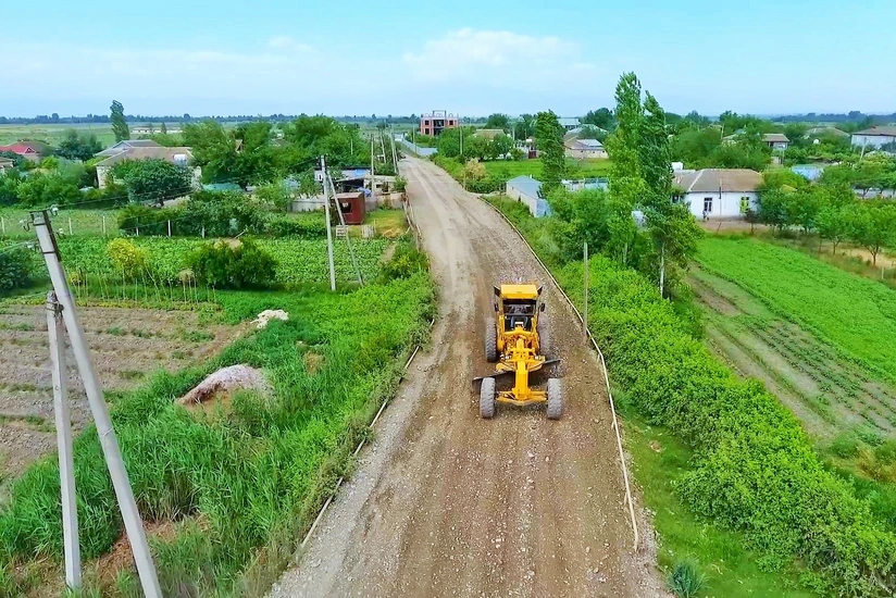 Tərtər rayonunda 5 yaşayış məntəqəsini əhatə edən yollar yenidən qurulur