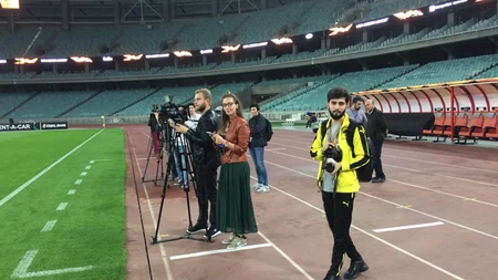 Azərbaycanın veteran futbolçuları Vorsklanın baş məşqçisi ilə görüşüblər