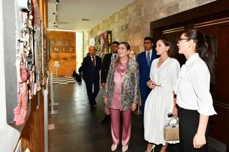 First Ladies of Azerbaijan, Israel visit Gala Archaeological-Ethnographic Museum Complex