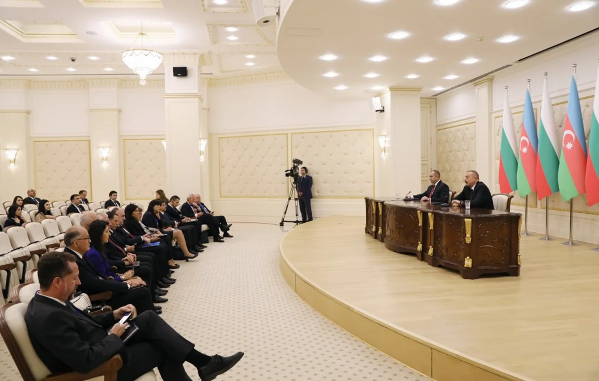 President Ilham Aliyev and President Rumen Radev made press statements