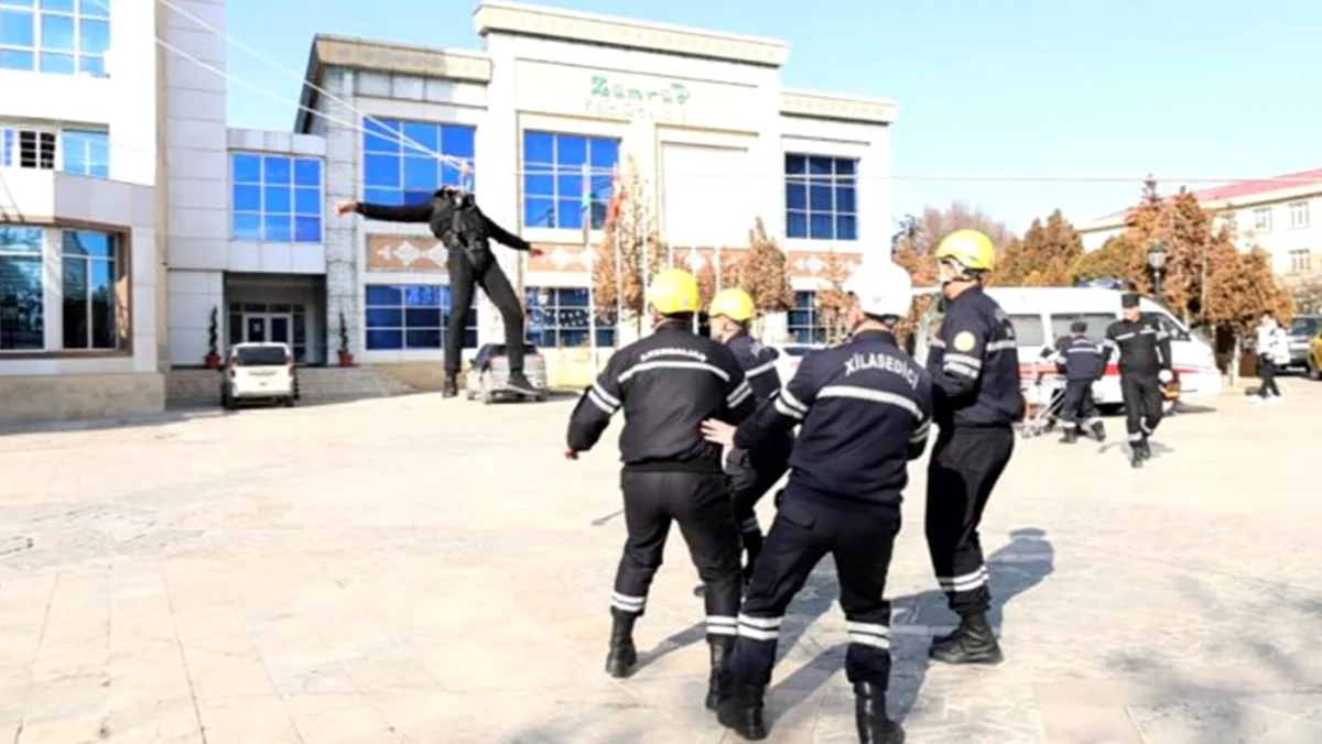 FHN Naxçıvanda yanğın-taktiki təlim keçirib