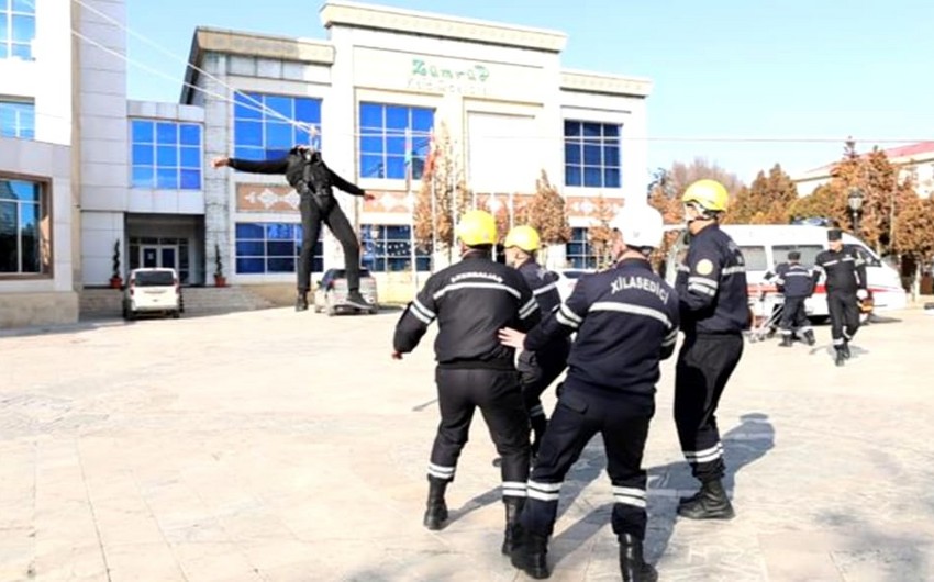 МЧС провело пожарно-тактические учения в Нахчыване