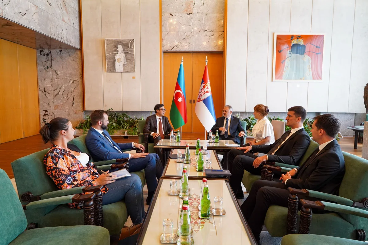 Gənclər və idman naziri Belqradda serbiyalı həmkarı ilə görüşüb