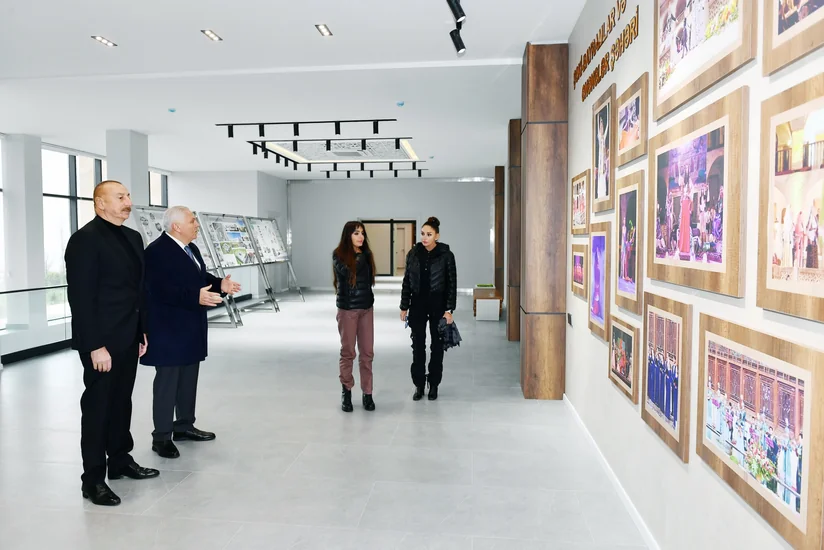 President Ilham Aliyev views conditions created in new administrative building of Shaki City Executive Authority