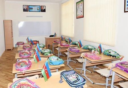 President Ilham Aliyev views newly-reconstructed school No 187 in Mashtagha settlement