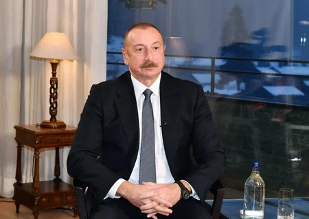Azərbaycan Prezidenti Davosda Çinin CGTN televiziya kanalına müsahibə verib