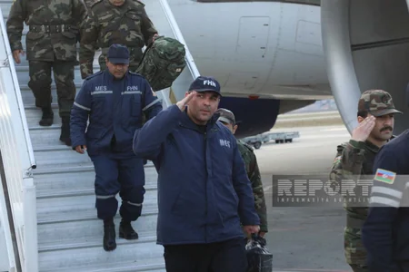Türkiyədəki Azərbaycan xilasedicilərinin son qrupu Vətənə qayıdıb