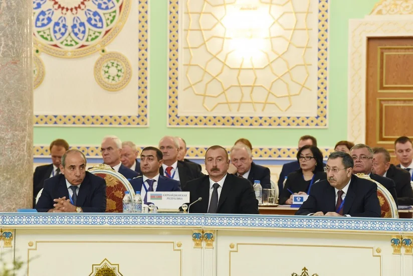 President Ilham Aliyev attends CIS Heads of State Council's session in limited format in Dushanbe