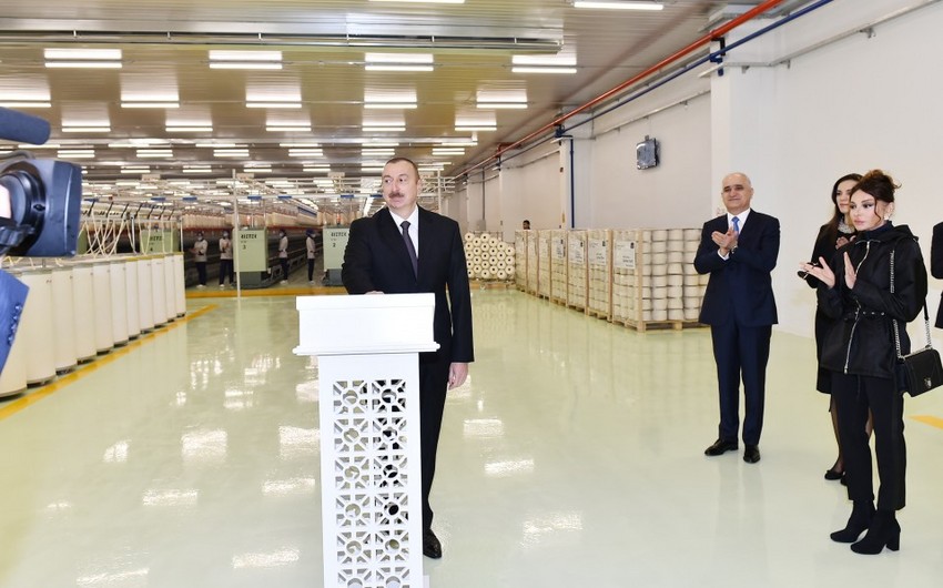 “Mingəçevir Tekstil” MMC-nin iplik istehsalı üzrə iki müəssisəsinin açılışı olub
