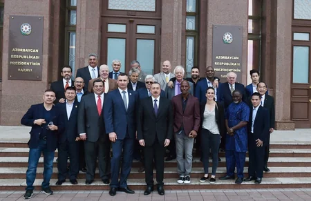 President Ilham Aliyev receives participants of 55th Convention of World Boxing Council