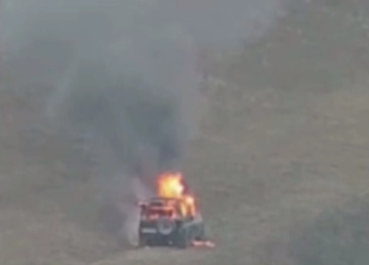 Ministry of Defense: The enemy, having attempted to commit provocation at the state border, set fire to his vehicle and retreated - VIDEO