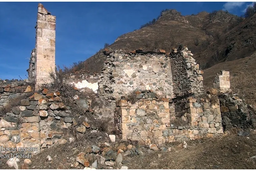 Footage from Kalbajar's Alibeyli village destroyed by Armenian vandals