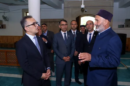 Ramin Məmmədov Qusardakı “Mustafa Kazdal” və Həsənqala kənd məscidlərini ziyarət edib