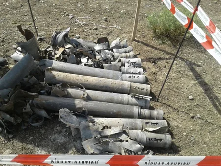 ANAMA: ​Tərtərdə 1 ədəd top mərmisi və Qrad raketinin mühərrik hissəsi aşkar olunub
