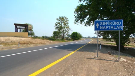 President Ilham Aliyev inaugurates highway in Goranboy
