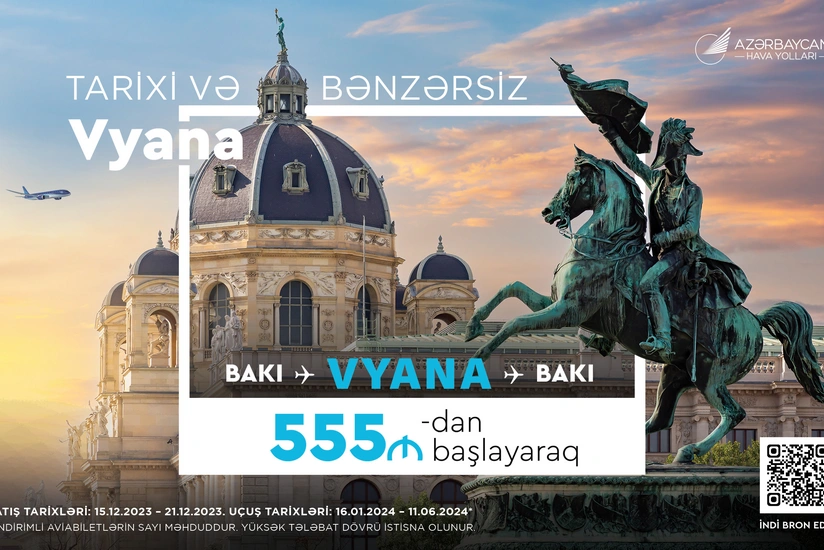 AZAL Bakıdan Vyanaya uçuşlar üçün yeni endirim aksiyasına start verib