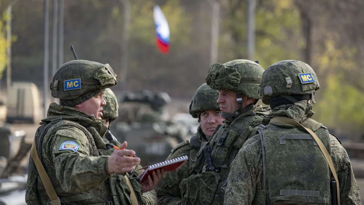 Vehicle carrying Russian peacekeepers subjected to fire in Karabakh 