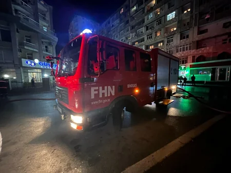 Bakıda çoxmərtəbəli yaşayış binasında baş verən yanğın söndürülüb - YENİLƏNİB