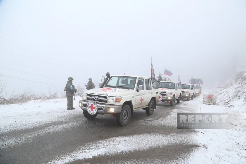 На дороге Ханкенди-Лачын созданы условия для беспрепятственного проезда автомобилей МККК