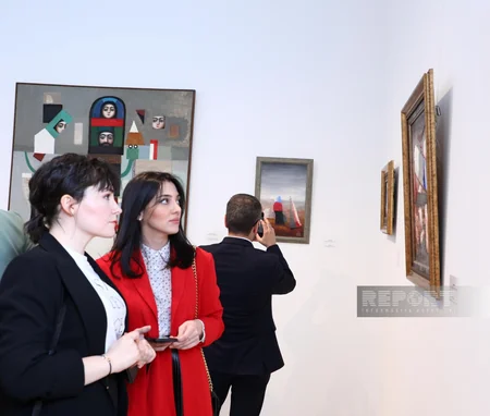 Xalq rəssamı Qəyyur Yunusun Sağ əlin sərvəti sərgisinin açılışı olub