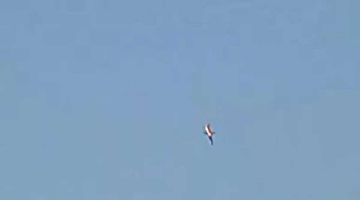 Türkiyə ilə sərhəddə Suriya təyyarəsi qəzaya uğrayıb - VİDEO