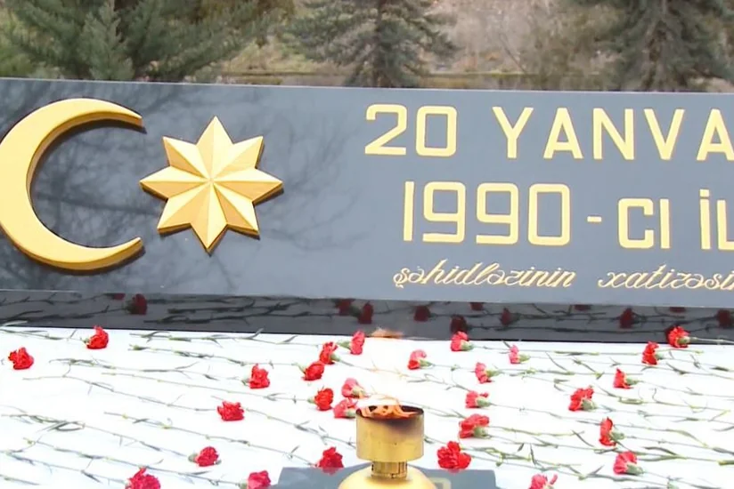 Yevlaxda 20 Yanvar faciəsinin 30-cu ildönümü qeyd olunub - VİDEO