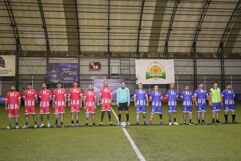 Vətən müharibəsi veteranlarının iştirakı ilə futbol yarışı keçirilib