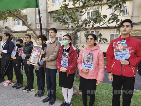 Bakıda şəhidin adına parkın və xatirə lövhəsinin açılışı olub