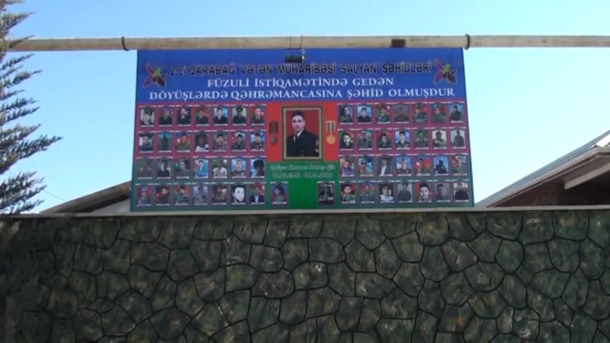 Salyanda şəhid bulağının açılışı olub