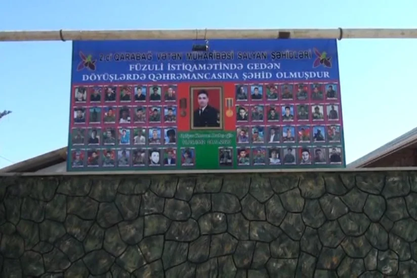 Salyanda şəhid bulağının açılışı olub