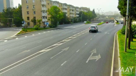 Bakının Azadlıq prospektinin bir hissəsi təmir edilib