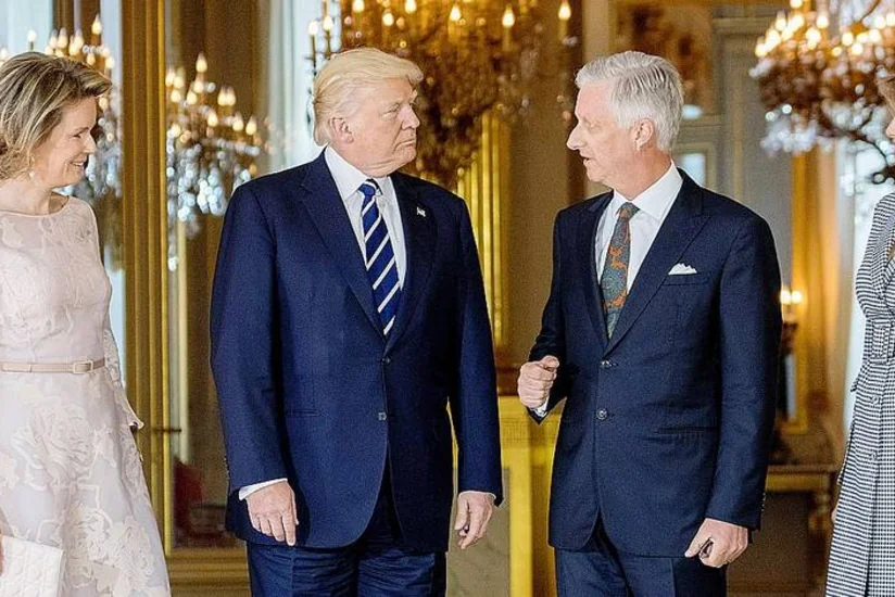 KİV: Donald Trampın avtomobili Belçika Kral sarayının darvazasından keçməyib
