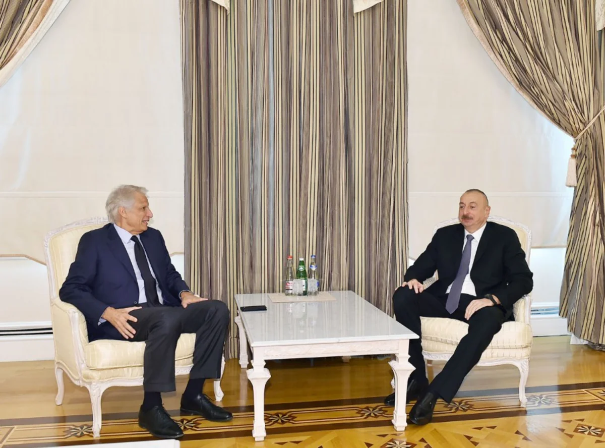 Azerbaijani President Ilham Aliyev receives former French Prime Minister