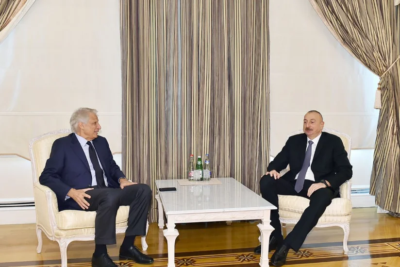 Azerbaijani President Ilham Aliyev receives former French Prime Minister