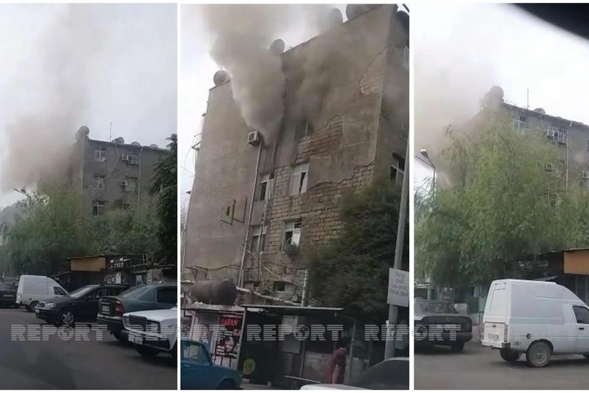 В Баку в общежитии произошел пожар - ВИДЕО - ОБНОВЛЕНО