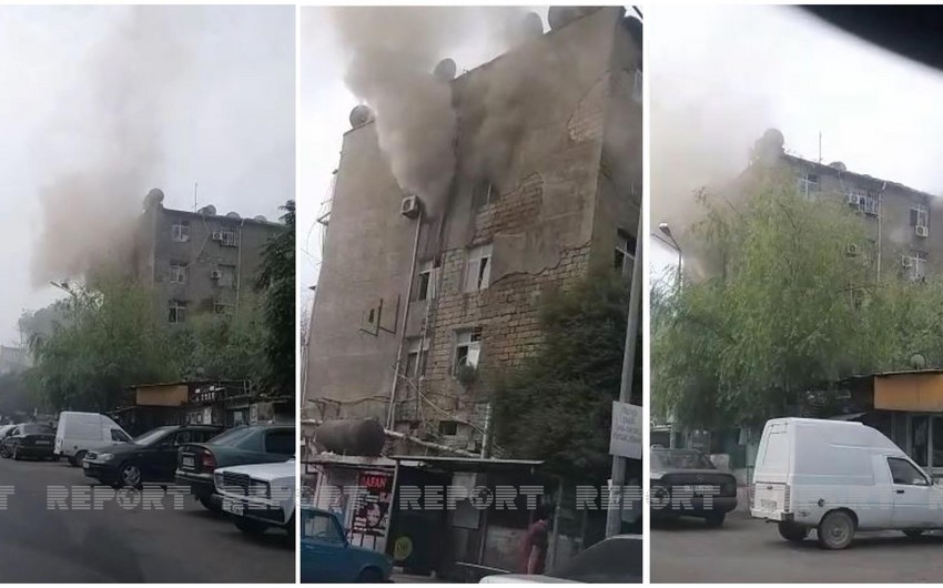 В Баку в общежитии произошел пожар - ВИДЕО - ОБНОВЛЕНО