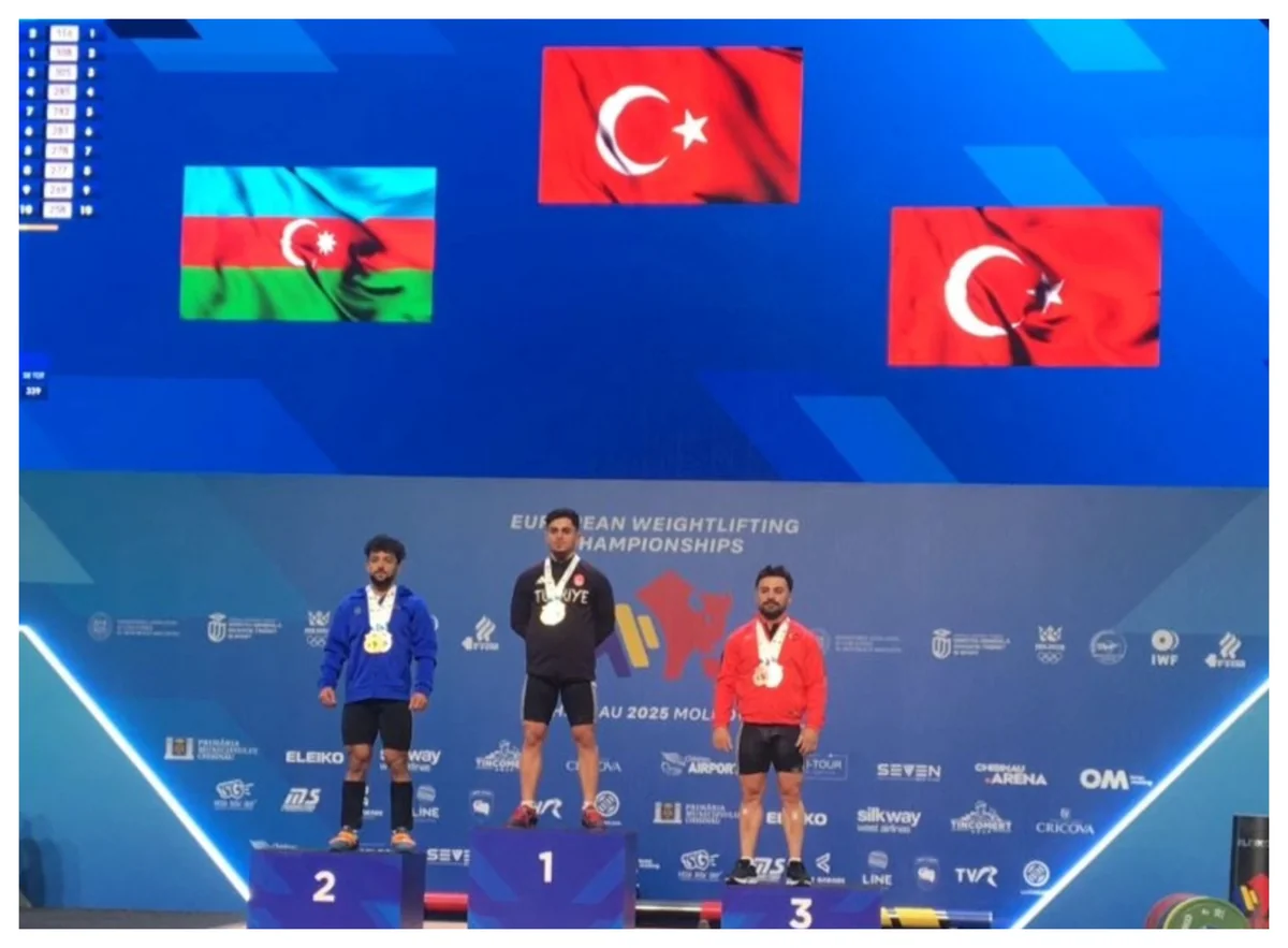 Azərbaycanlı ağırlıqqaldıran Avropa çempionatında 3 medal qazanıb